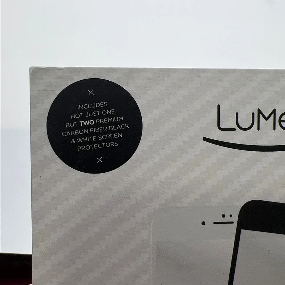 LuMee CF Shield Screen Protector for iPhone 7 Plus - Black Trim, Clear